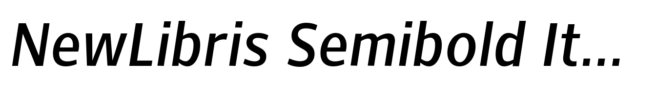 NewLibris Semibold Italic